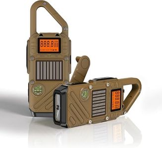 Qniglo Emergency Weather Radio Rechargeable Walkie Talkies for Adults, FM/NOAA Weather Alerts, 22-Channel Two-Way Radios, LED Flashlight & SOS Alarm