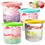 BYKITCHEN Creami Tubs for Ninja Ice Cream Maker UK NC300UK, Ice Cream Tubs, Ice Cream Containers with Lids, Ice Cream Maker Tubs for Ninja, Creami Accessories Compatible with Ninja Creami NC300UK