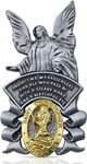 St Saint Christopher Medal Guardian Angel Visor Clip, St Christopher Medal for Car Car Accessories Bless Driving Safety Religious Gift for Driver, Parent, Family, Friend, Go Your Way in Safety.