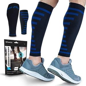 PowerLix Calf Compression Sleeve (2p) Calf & Shin Sleeves for Men & Women Great for Pain Relief, Running, Sports & More