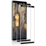 Screen Protector for Samsung Galaxy Note 9, 9H Tempered Glass 3D Curved Full Coverage, Touch Sensitive, Anti-Scratch, Bubble-Free, Ultra HD Saver Shield Film - 2 Pack