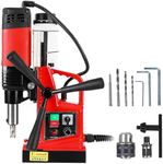 Magnetic Drill Press - 1300w Power, 11 Sets of Accessories 2922lbf Magnetic Force, Portable Design, Enhanced Safety Features, And Ergonomic Handle For Comfortable Operation.