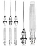 8 Pcs Bearing Grease Injector Needle, 6 cm Mini Grease Gun Needle Tip Wheel Bearing Grease Packer, Grease Gun Kit for Injecting Grease, Needle Grease Nozzle Fitting for Ball Joints Tool