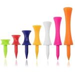 140 Plastic Graduated Castle Golf Tees - Mixed Multi Pack (20 of each colour)