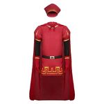 Wandamaga Adult Lord-Farquaad Costume for Men Red Cloak Tops Hat Full Set （XXXL）