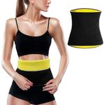 PROBUY Tummy Shaper for Women & Men Sweat Slim Belt Tummy Belt Shapewear for Belly. Body Shaper Belt for Stomach Fitness Belt for Exercise and Workout (Black, M)