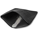 Simonpac Cat Litter Mat 12 In X 12 In Litter Mat Double Layer Open Edge Design, Waterproof Urine Proof Trapping, Eva Material, Durable, Washable, Cat Litter Box, Cat Litter Tray (Black), 1 Count