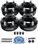 Supreme Suspensions - 4pc Set [Black] 1.5" Hub Centric Wheel Spacers Kit for 2005-2023 Nissan Frontier Pathfinder Xterra - 6x114.3mm Bolt Pattern / M12x1.25 Studs - 4 Valve Caps Included