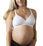 BRAVADO! DESIGNS Women's Original Sleep Nursing Bra, Regular Cup Maternity Bra for Breastfeeding, White, Medium