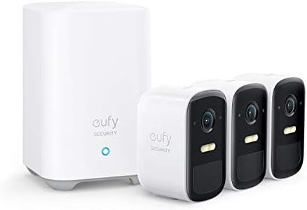 eufy Security eufyCam 2C 3-Cam Kit, Wireless Home Security System,Outdoor Cameras Wireless, 180-Day Battery Life, HD 1080p, IP67 Weatherproof, Night Vision, No Monthly Fee