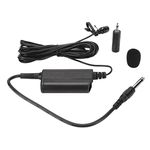 Professional Lavalier Microphone, Clip On Wired Instrument Condenser Microphone Headphones for Guitar Speech Drum Saxophone Piano. Black