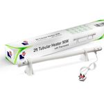 Morris Tubular Heater 1ft, 2ft, 3ft, 4ft Tube Heater With Built In Thermostat Green house Bathroom Conservatory (2FT (90w))