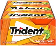 Trident Tropical Twist Sugar Free Chewing Gum with Xylitol 14 Sticks 39 g