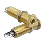 CALANDIS Guitar Bass Pickup Threaded Cylinder Jack Output Input Plug Socket Gold