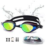 Millketitech Swimming Goggles,Nearsighted Swim Goggles Anti Fog UV,Prescription Swim Goggles for Men Women Junior Youth (-3)