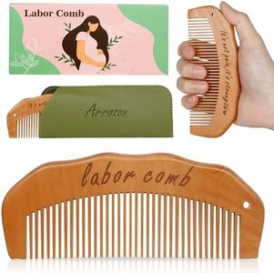 Arrozon Birth Comb for Women Labor, Wooden Labor Comb Natural Labor and Delivery Essentials, Birthing Comb Labor Gifts for Pregnant Women, Wood Comb Baby Shower Gifts (Designed for Moms)