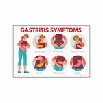 Anne Print Solutions® Gastritis symptoms chart Posters Size 13 X 19 Inch* For Hospital Posters | Nursing Home Posters | Clinic Posters Pack Of 1 Pcs Multicolor