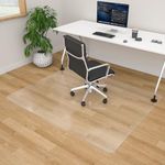 100pointONE Office Chair Mat for Hardwood Floor - 46" x 60" Clear Floor Protector Mat for Office Chair On Hardwood, Large Desk Chair Floor Mat for Home & Office, Easy Glide Plastic Chair Mat