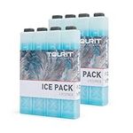 TOURIT Ice Packs for Coolers Reusable Long Lasting Freezer Packs for Lunch Bags/Boxes, Cooler Backpack, Camping, Beach, Picnics, Fishing and More (Set of 8, Blue)