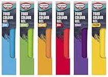 Dr. Oetker Rainbow Food Colouring Set of 6 Colours, Concentrated Gel Food Colouring, Easy to Use Squeezy Tubes, Transform Plain Cakes Into Bright, Eye-Catching Creations.