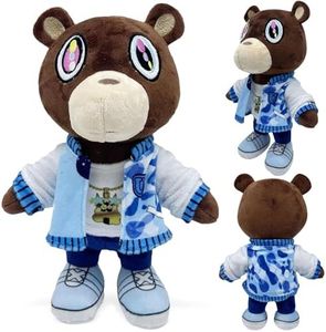 WELLXUNK Kanye Teddy Bear, Bambola Di Pezza Orso Carino, Giocattolo di Peluche a Orsacchiotto, Cartoon Teddys Bear Peluche, Peluche Orso Di Laurea, Peluche a Forma di Orso Kanye, per Bambini, Fan