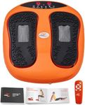 Power Legs Electric Foot Massager Machine with Remote Control, Adjustable Speed, Vibration - Calf Massager - Feet Massager for Neuropathy Pain Relief, Plantar Fasciitis, Leg Blood Circulation (Orange)