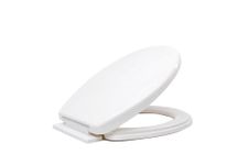 Requisite Needs Soft Close Toilet Seat, Toilet Seat with Quick Release for Easy Clean, Simple Top Fixing, Standard Toilet Seats White with Adjustable Hinges.