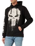 Marvel Men's Punisher Skull Hooded Sweatshirt, Black, XL UK