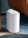 UMAI 4L Dustbin For Kitchen | Dustbin For Bathroom | 19cm Automatic Smart Sensor Dustbin For Bedroom | Steel Dustbin With Lid | Hands Free Access | Dustbin For Office | Garbage Bin - White