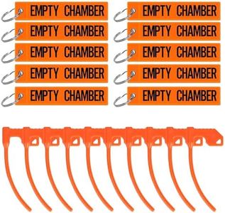Pridefend Chamber Safety Flag with Reflective Light Bright Yellow Tags for Rifle Handgun Shotgun - Universal Gun Accessories (10 Packs, Reflective Orange)