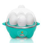Elite Cuisine EGC-007T Maxi-Matic Egg Poacher & Egg Cooker with 7 Egg Capacity, Teal