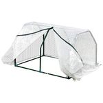 Outsunny Mini Greenhouse Grow House PVC Cover Steel Frame White 99L x 71W x 60H cm