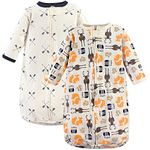 Hudson Baby Unisex Baby Cotton Long-Sleeve Wearable Sleeping Bag, Sack, Blanket, Forest, 3-9 Months