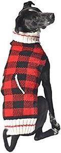 Buffalo Plaid Dog Sweater (Medium)