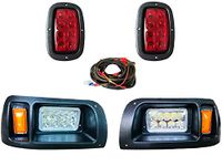 BestAccess Golf Cart Club Car DS LED Light Kit LED Headlights & Tail Lights for Club Car DS Gas & Electric Golf carts (1993 & up) 12V