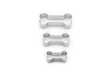 Fox Run 3683 Dog Bone Cookie Cutter Set, Stainless Steel, 3-Piece