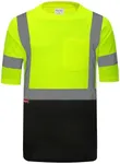 ProtectX High Visibility Long Sleeve Shirts Reflective Hi Vis Safety Shirts for Men Class 2 Work Shirts for Construction Warehouse 1 Pack Green Short Medium