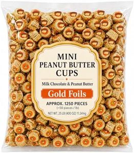 Miniature Milk Chocolate Peanut Butter Cups Individually Wrapped Bite Size Candy Bulk (25 lb)