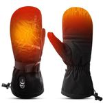 Heated Gloves Mittens - Electric Ski Gloves Men Women,Rechargeable Battery Gloves for Motorcycling Skiing Skating Hunting Fishing Camping Hiking Winter Hand Warmers