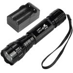 Tactical Flashlight,UltraFire WF-501B 800 Lumens Super Bright 5 Mode Mini LED Flashlight,IPX-65 Waterproof EDC Handheld Torch for Outdoor Camping and Hiking, Black