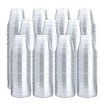200 Clear Plastic Cups - 9 Ounce | Hard Disposable Cups | Plastic Wine Cups | Plastic Cocktail Glasses | Plastic Drinking Cups | Plastic Party Punch Cups | Bulk Party Cups | Wedding Tumblers