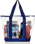 latest transparent hand bag for girls (Large, NAVY BLUE)(HB01)