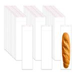 3"x11" Long Cellophane Bags 100pcs Clear Self Adhesive Cello Baggies 2mil Skinny Self Stick Glassine Bags for Candy Crafts Bracelet Oil Pastel Disposable Tableware Watch Hairpin Key Chain