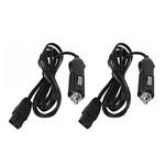 12V 5A DC Power Cable Cord for Car Cooler Box Mini Fridge Cigarette Power, 12V Extension Cord Mini Refrigerator 2 Pin Lead Cable Plug Wire(2 pcs)