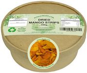 Natural Health 4 Life Dried Mango Slices 6 to 9 cm 350 g in Kraft Tub (1 Tub)
