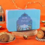 CookieMan Ecstatic Diwali Cookies Gift Tin - 500g | Diwali Gift Box Contains Choco Chip, Double Choco Chip, Mocha, Black Currant, Butter Cashew