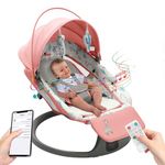 SOFTIES Alloy Steel Automatic Cradle For Baby Rocker | Swing For New Born Baby | Baby Cradle And Swing | Baby Sleeping Swing | Electric Jhula For Baby 0 To 2 Years | Automatic Swing Cradle For Baby