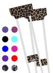 Crutcheze Leopard Underarm Crutch Pad and Hand Grip Covers with Comfortable Padding, Washable Designer Fashion Orthopedic Products Accessories