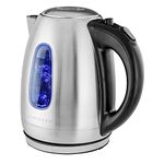 Ovente 1.7 Liter BPA Free Stainless Steel Cordless Electric Kettle, Brushed (KS96S)