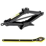 Dhouse Scissor Jack 2.5 Ton Car Jack with Hand Labor-saving Portable Crank Trolley Jack for Cars SUVs MPV